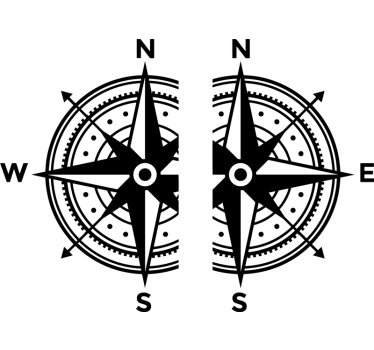 Double-sided compass caravan decal - TenStickers