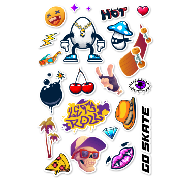 Designs set Laptop sticker - TenStickers