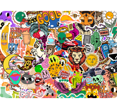 Cool random designs laptop skin - TenStickers