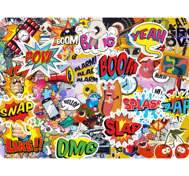 Multicolor bomb designs laptop skin - TenStickers