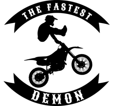 Fastest demon jump motorbike sticker - TenStickers