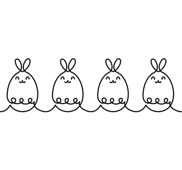 Easter day border shop window sticker - TenStickers