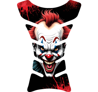 Angry clown motorbike sticker - TenStickers