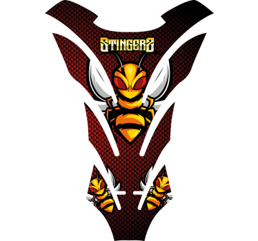Angry bee motorbike sticker - TenStickers