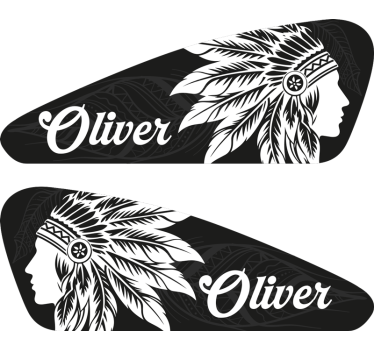 Indian Boss motorbike sticker - TenStickers