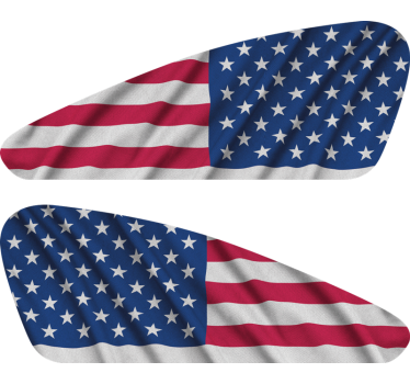 USA flag Sportster motorbike sticker - TenStickers