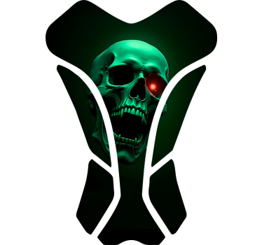 Scary skull motorbike sticker - TenStickers