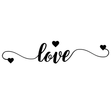 Bedroom Headboard Love Wall Sticker - TenStickers