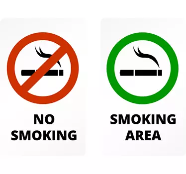 No smoking and smoking area wall stickers - TenStickers