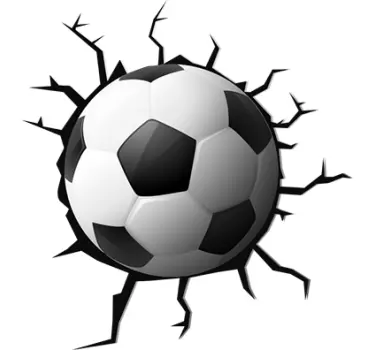 3D Football Wall Sticker - TenStickers