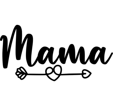 Mama love shop window sticker - TenStickers
