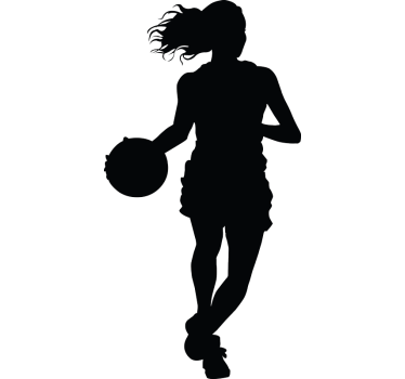 Woman basketball basketball sticker - TenStickers