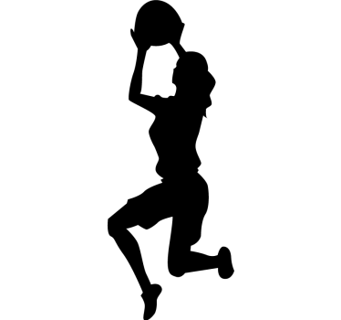 Player throwing the ball basketball sticker - TenStickers