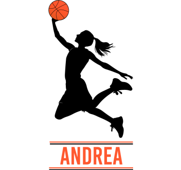 Customizable player basketball sticker - TenStickers