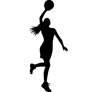 Female player basketball sticker - TenStickers
