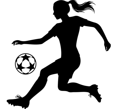 Girl player football sticker - TenStickers