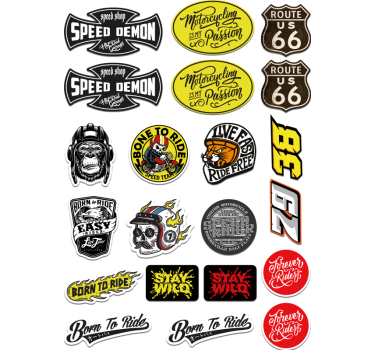 Original bomb pack motorbike sticker - TenStickers