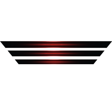 Black and red stripes caravan decal - TenStickers