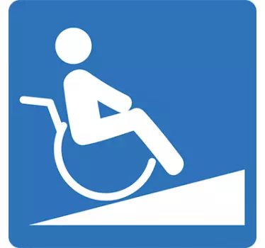 Disbaled Ramp Sign Sticker - TenStickers