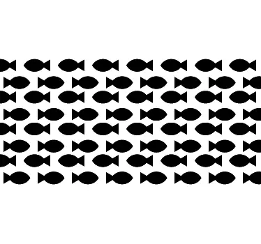 Fish pattern shower screen sticker - TenStickers