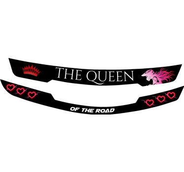 The queen visor bike sticker - TenStickers