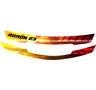 Visor name and number motorbike sticker - TenStickers