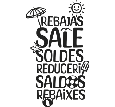 Summer languages sales sticker - TenStickers