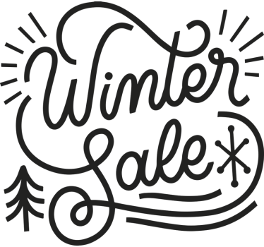 Winter lettering sales sticker - TenStickers