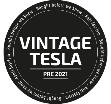 Vintage Tesla car sticker - TenStickers