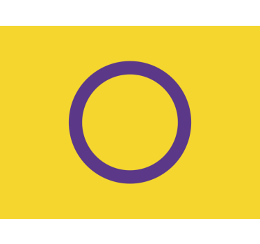 Intersex flag car sticker - TenStickers
