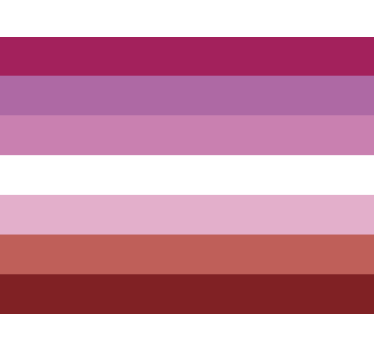 Lesbian flag car sticker - TenStickers