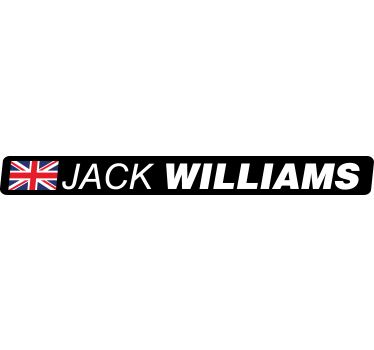 Road bicycle with flag and name bike sticker - TenStickers