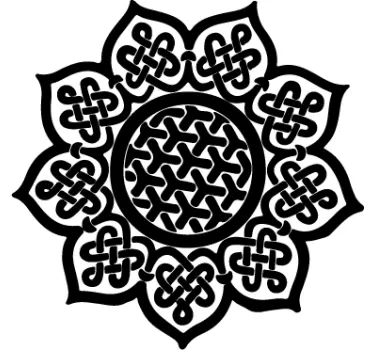 Celtic mandala flower laptop sticker - TenStickers