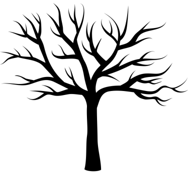 Leafless tree wall decal - TenStickers