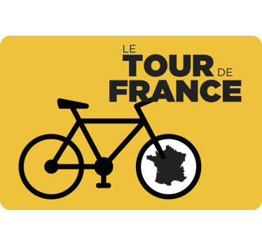 "Tour" icon cycling laptop sticker - TenStickers
