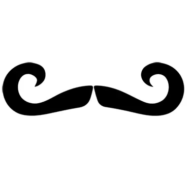 Mustache type strong man laptop decal - TenStickers