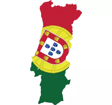 Portugal map  Car Decal - TenStickers