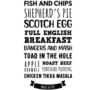 Personalised restaurant menu shop window sticker - TenStickers