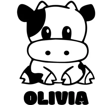 Little cow baby wall sticker - TenStickers