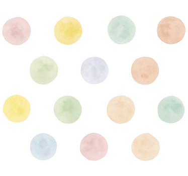 Aquarella polka dots illustration wall sticker - TenStickers