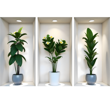 Plants in small spaces 3d wall sticker - TenStickers