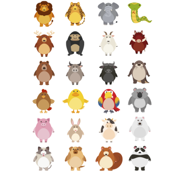 Miniature creature decal collection laptop sticker - TenStickers