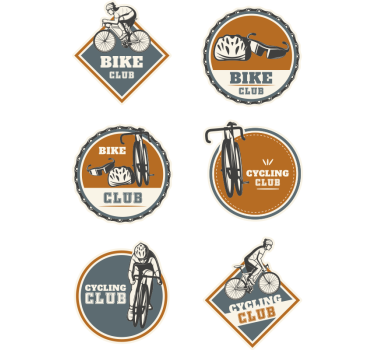 Cycling set design bike sticker - TenStickers