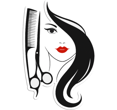 Hair salon logo health and beauty sticker - TenStickers