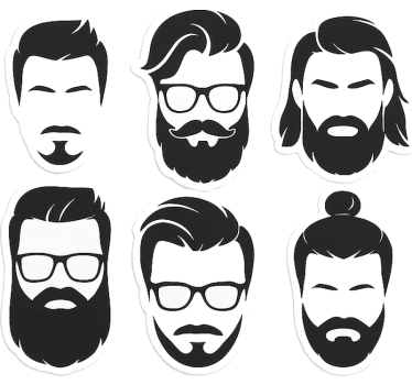 Hairmen styles health and beauty sticker - TenStickers