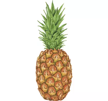 Pineapple colorful food wall decal - TenStickers