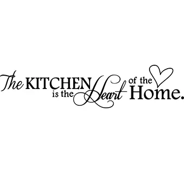 The Kitchen is the Heart of the Home wall text sticker - TenStickers