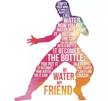 Bruce Lee personality quote decal - TenStickers