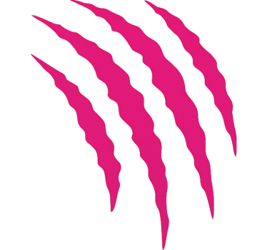 Pink claw scratches motorbike sticker - TenStickers