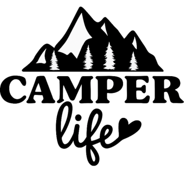 "Camper life" caravan decal - TenStickers